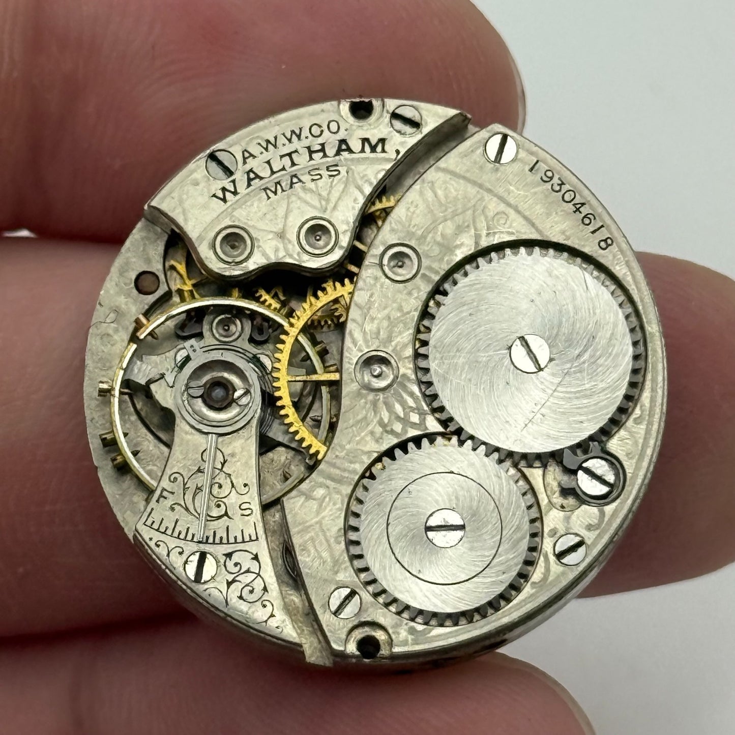 Waltham Grade 310 Model 1900 American Watch Movement 3/0s Parts Repair