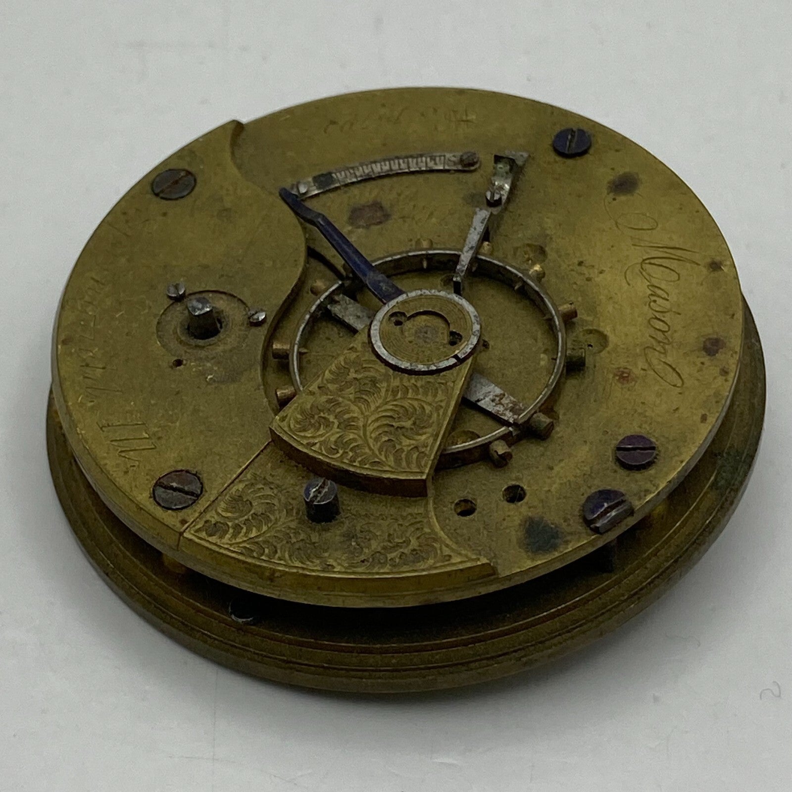 45.6mm Antique Key Wound Pocket Watch Movement PARTS