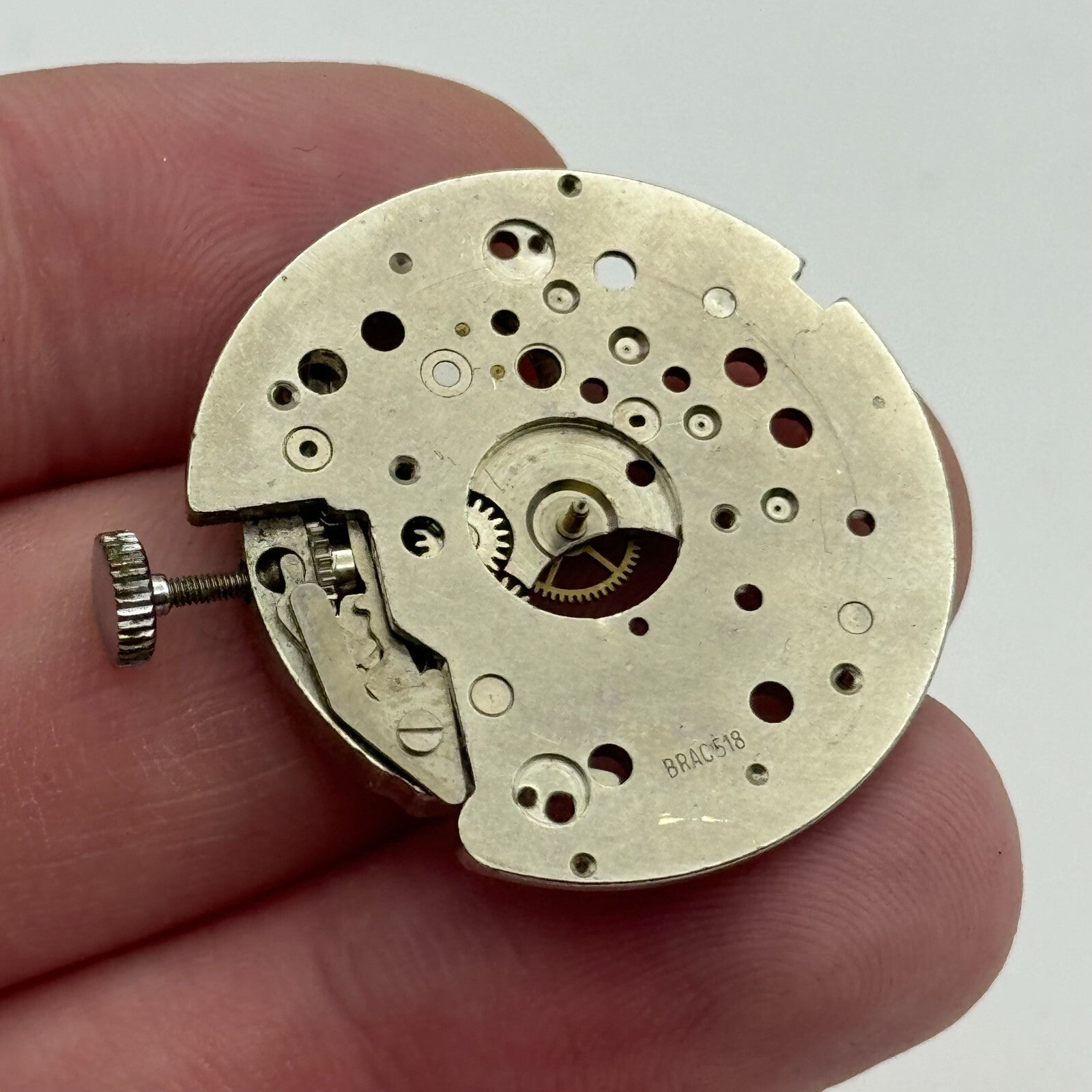 31.1mm Men's Brac 518 Manual Wind Partial Watch Movement Vintage Swiss PARTS