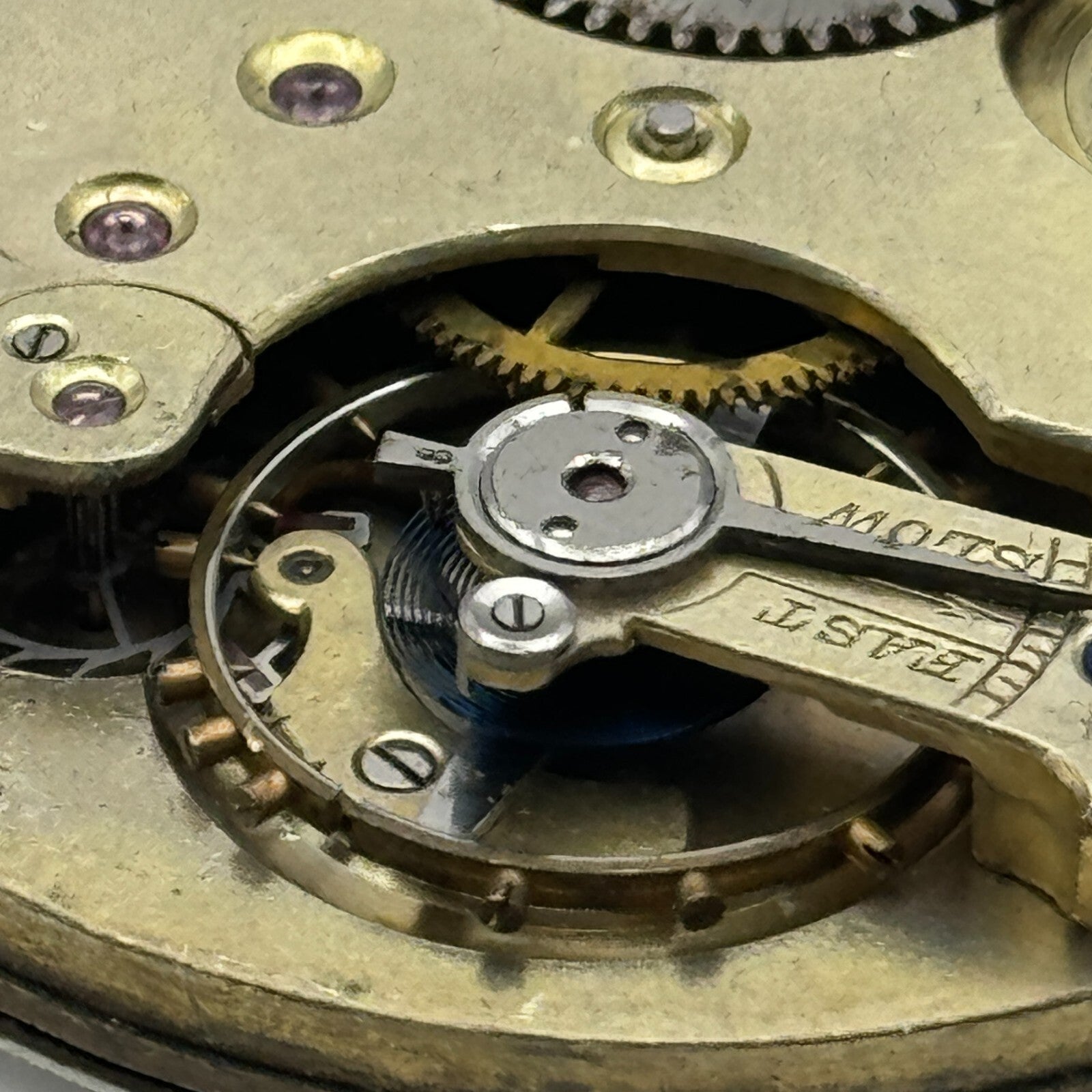 45mm Open Face Unidentified Swiss Pocket Watch Movement PARTS REPAIR SPARES