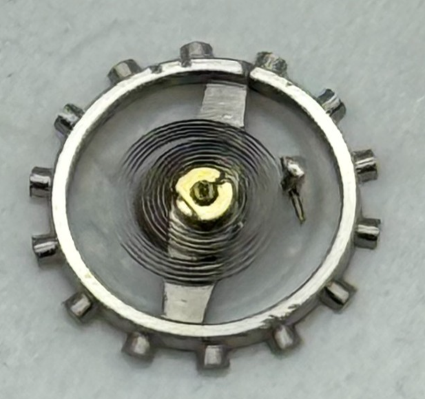 Brac 2061 Balance Wheel Complete And Spring 7 ¾’’’ Watch Movement Parts NOS