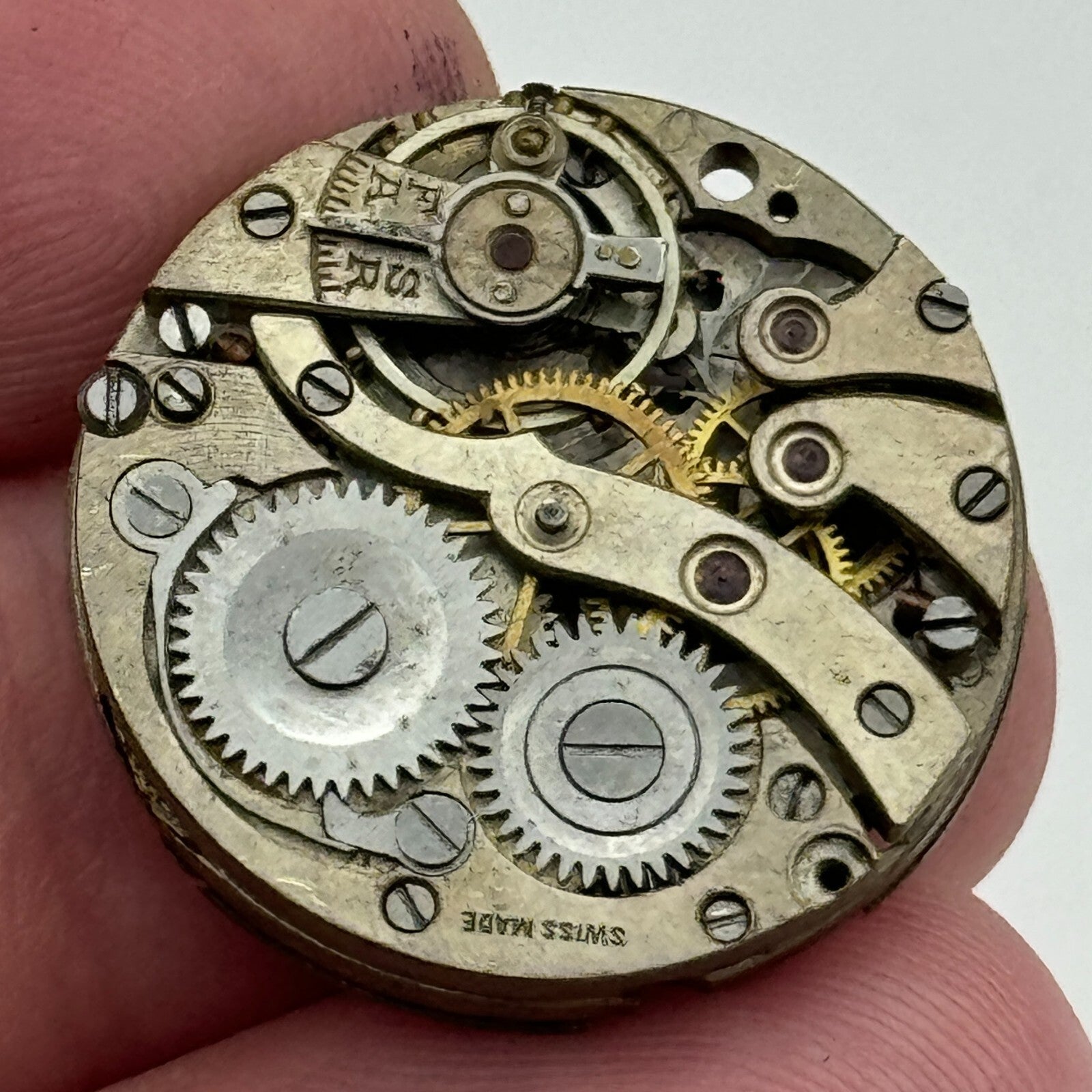 23.6mm SFG Porcelain Dial Swiss Trench Watch Movement Manual Wind PARTS SPARES