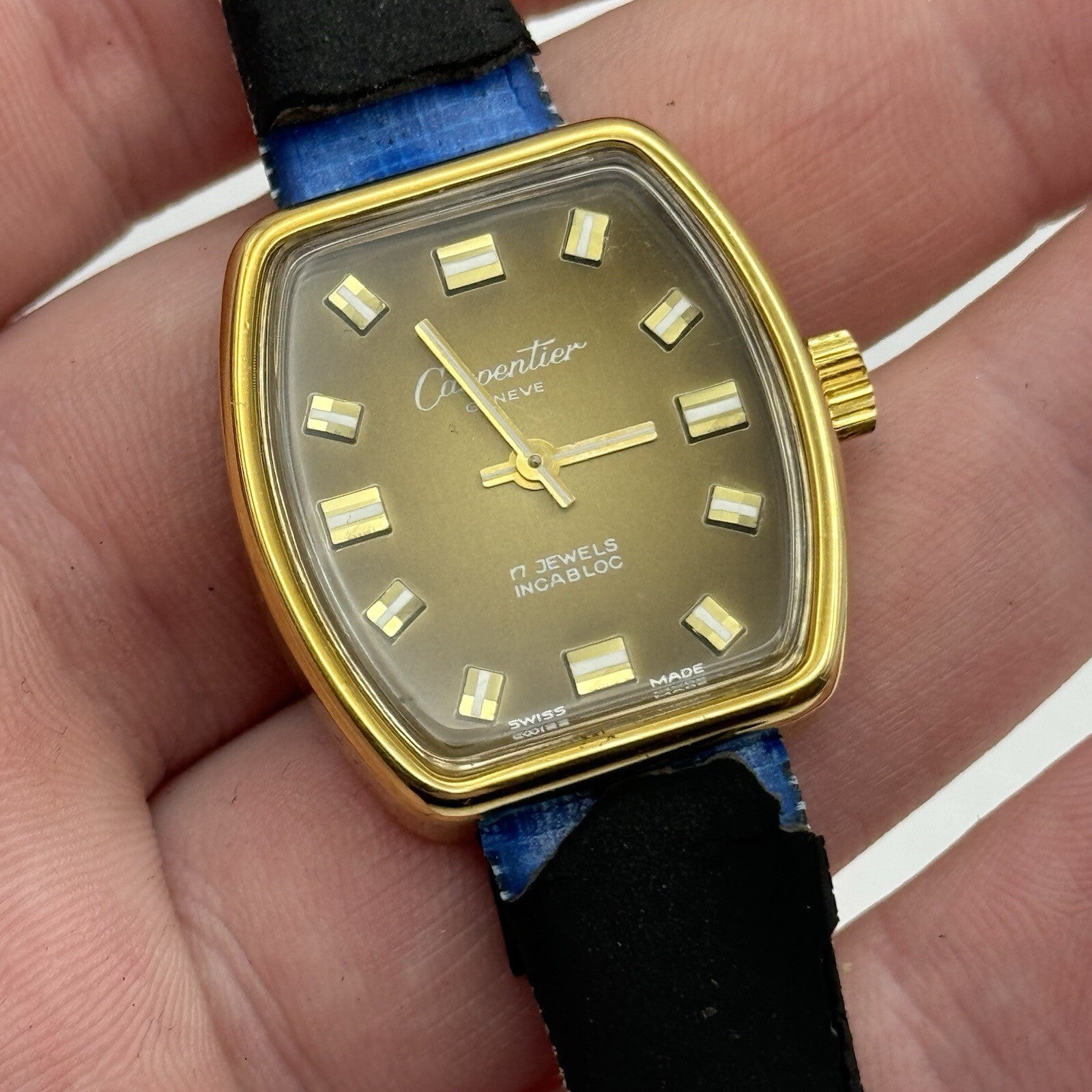 26mm Ladies New Old Stock Carpentier Geneve Manual Wind Watch WORKING TO SERVICE