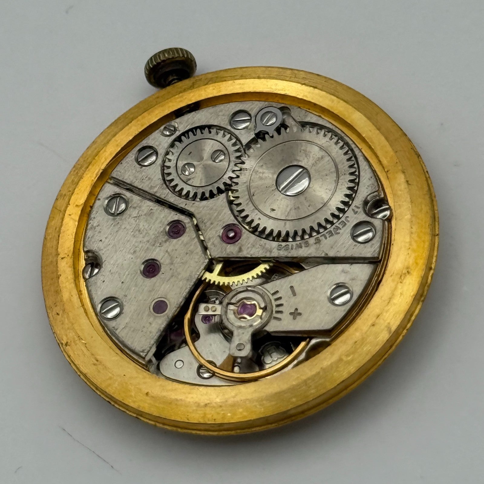 Garrard Peseux 320 Watch Movement Running Manual Wind Vintage Swiss Parts 30.2mm