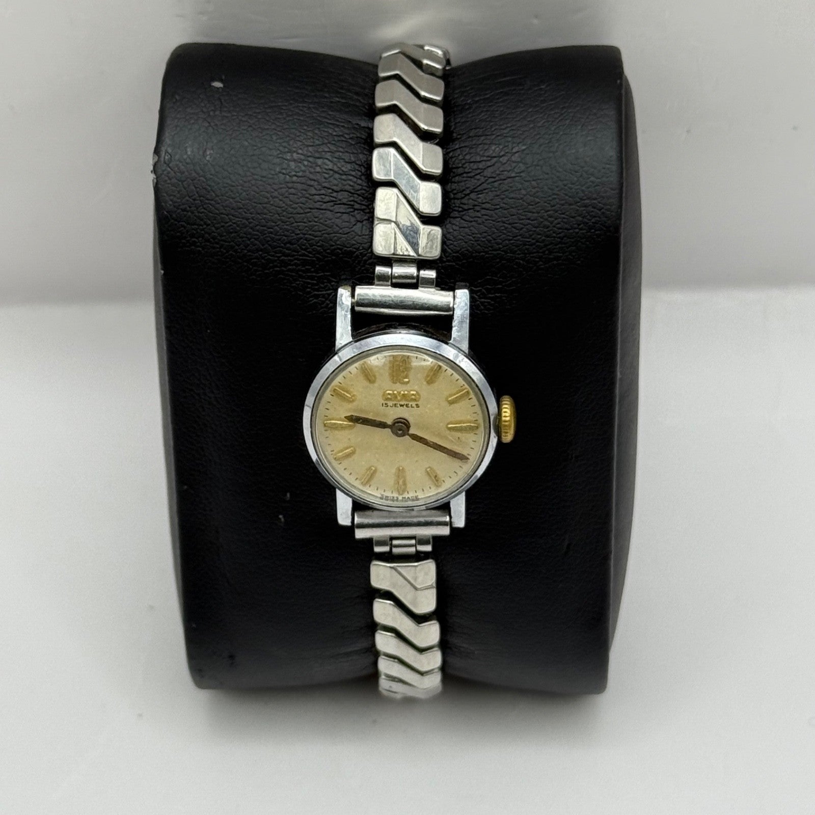 20mm Vintage Ladies Avia 15 Jewels Swiss Stainless Steel Manual Wind Watch PARTS