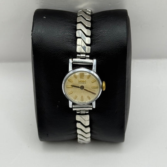 20mm Vintage Ladies Avia 15 Jewels Swiss Stainless Steel Manual Wind Watch PARTS