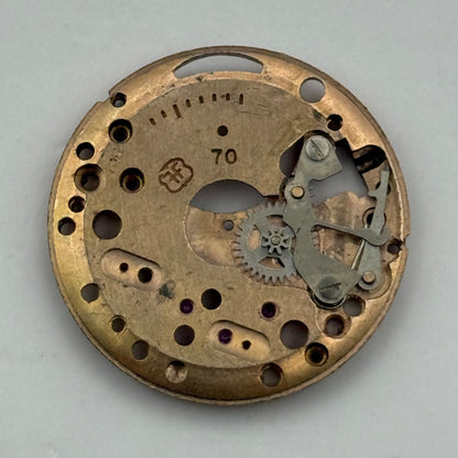 FHF 70 Watch Movement Main Plate Manual Wind Vintage Swiss Parts Repair 23.6mm