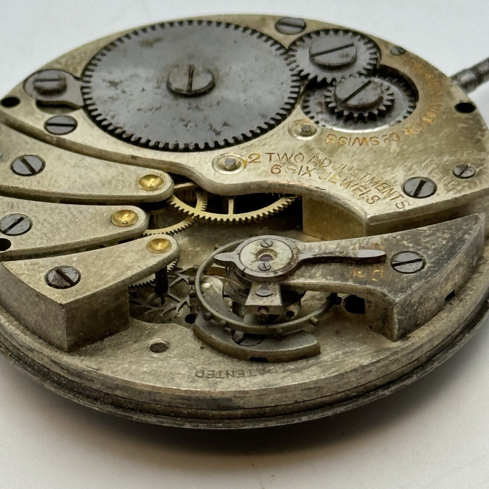 42.7mm Manual Wind Buren Watch Co Higher Grade Pocket Watch Movement FOR PARTS
