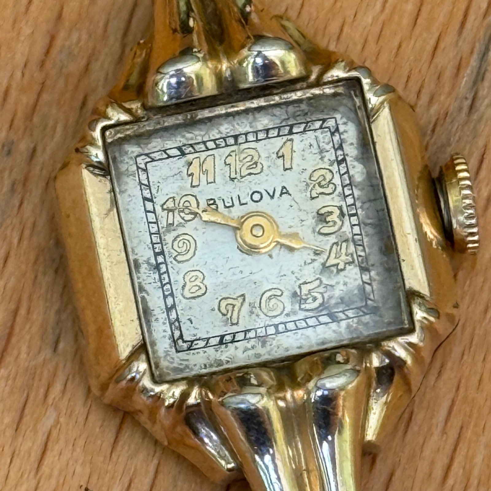 16mm Vintage Bulova 6BA Swiss 10k Gold Filled Manual Ladies Wind Watch PARTS