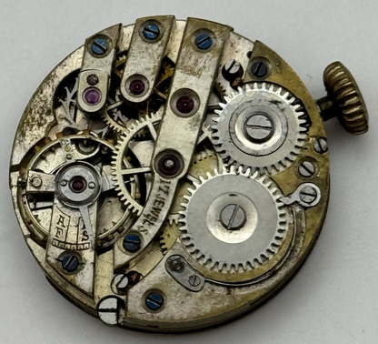24.9mm Unidentified High Grade 17 Jewels Trench Watch Movement Manual Wind PARTS