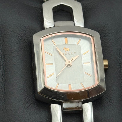 20mm Working Ladies Radley Silver Tone Quartz Panel Bracelet Watch 6 Inches