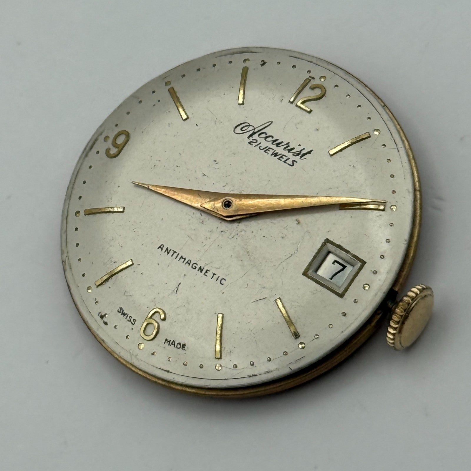 ETA 2409 Watch Movement Accurist Manual Wind Vintage Swiss Parts Repair 29.4mm