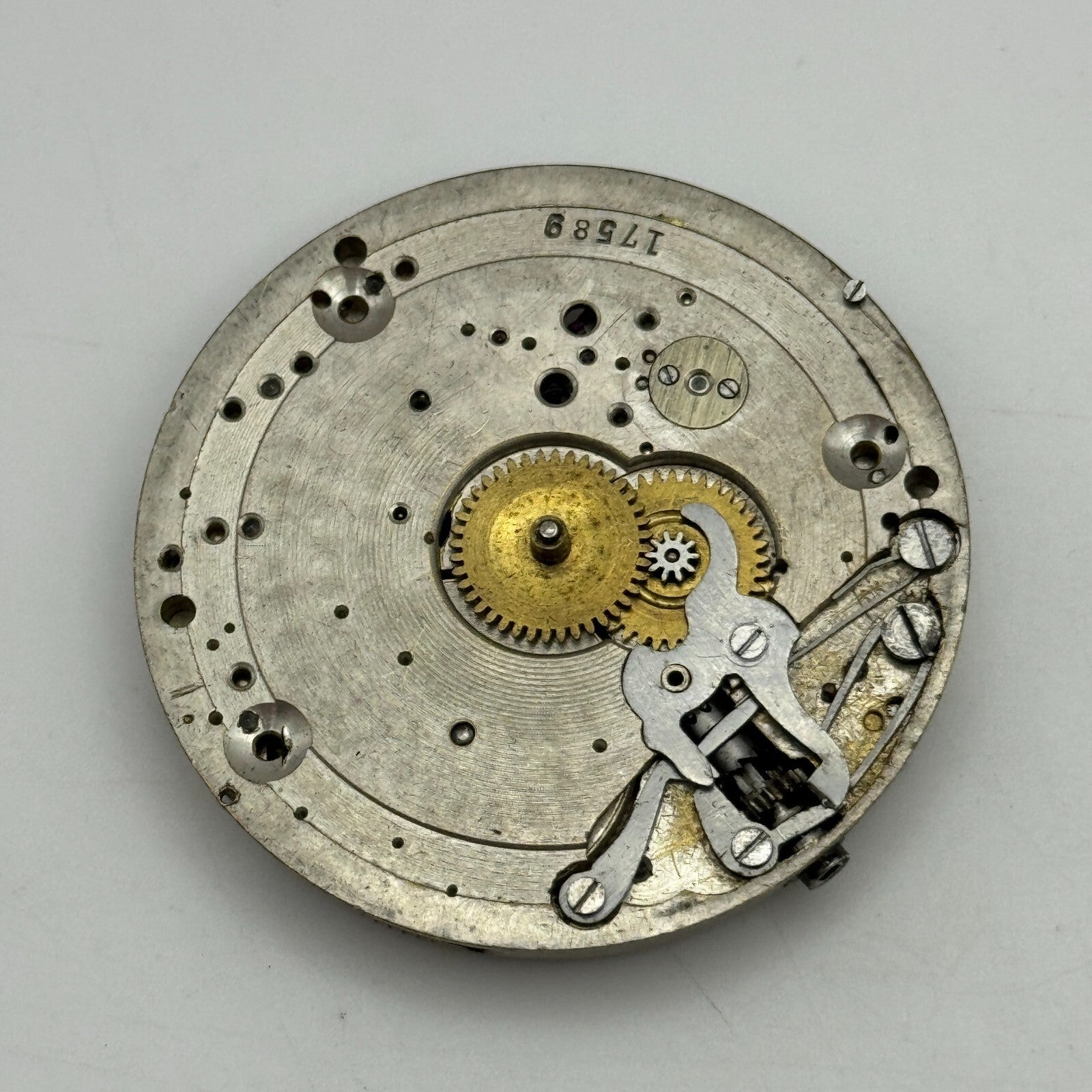 43.1mm Unidentified High Grade 15 Jewels Swiss Pocket Watch Movement PARTS