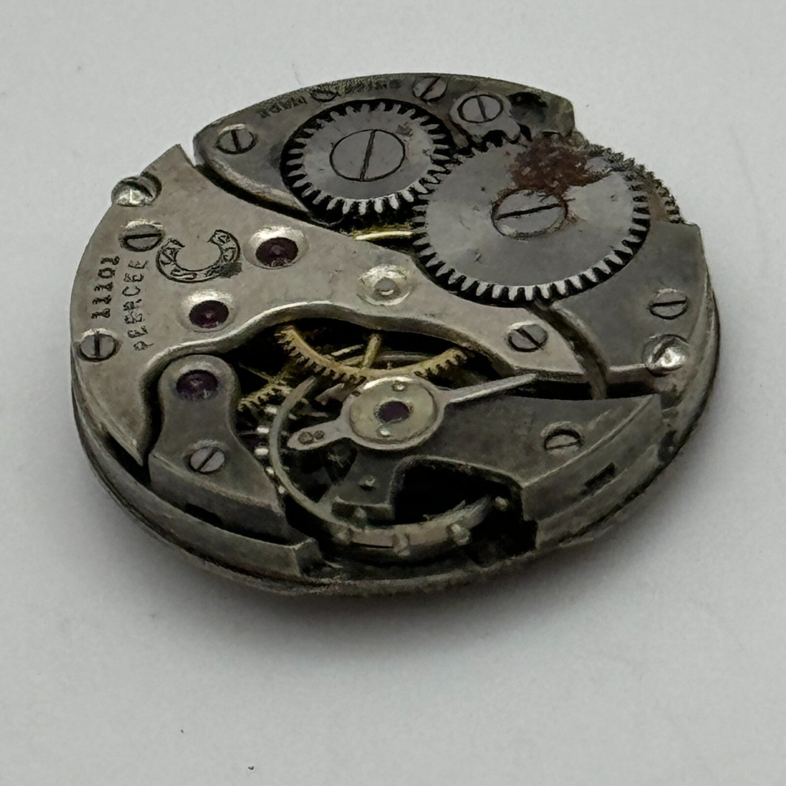 19.7mm Peercee Stauffer S S & Co Manual Wind Swiss Watch Movement PARTS SPARES