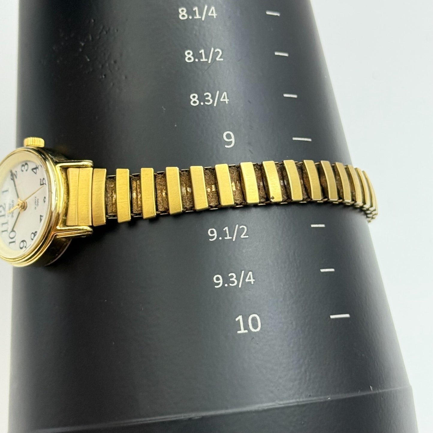 23mm Working Vintage Ladies Timex Indiglo Gold Plated Quartz Watch New Battery