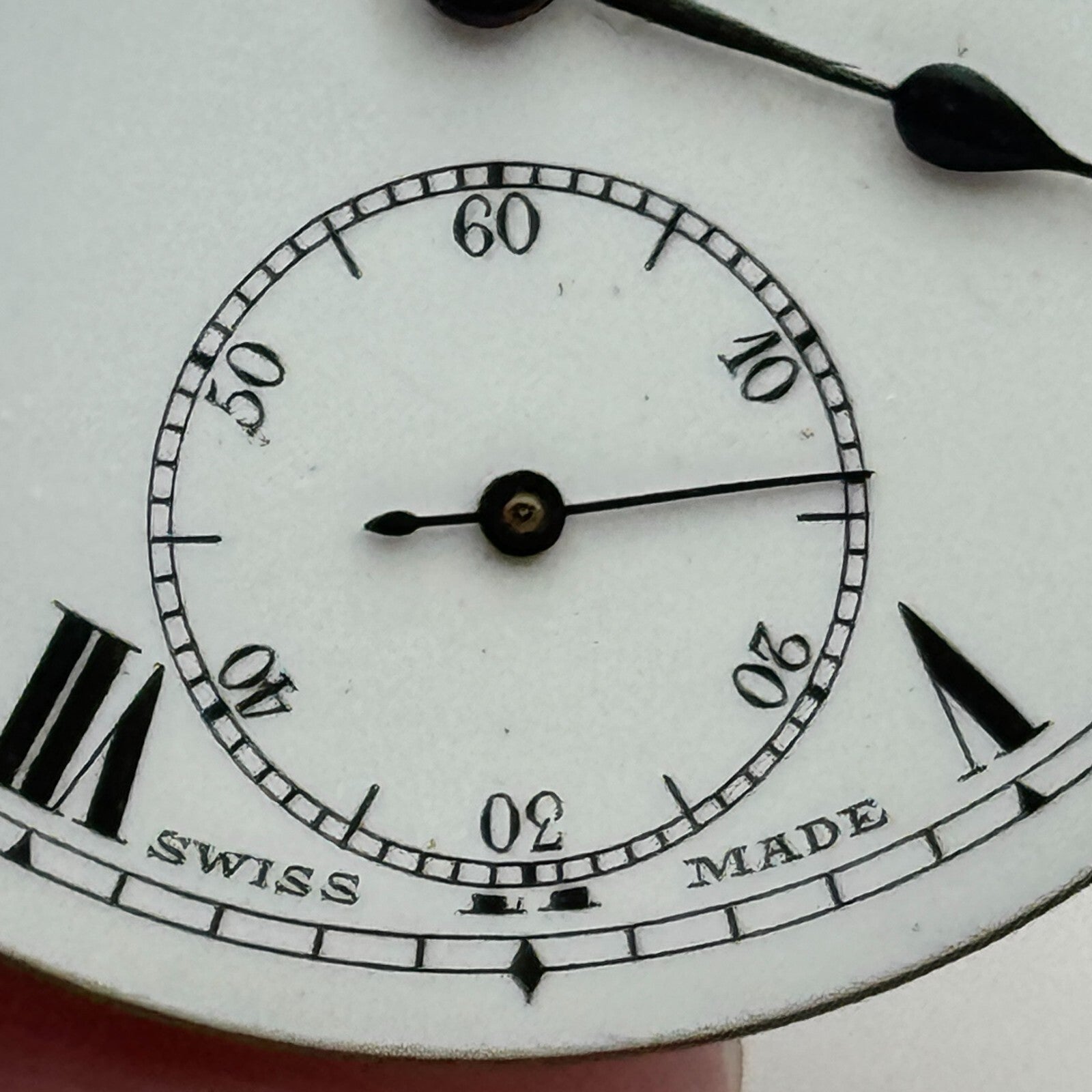 43mm Vintage Open Face Swiss Balance Intact Pocket Watch Movement PARTS SPARES