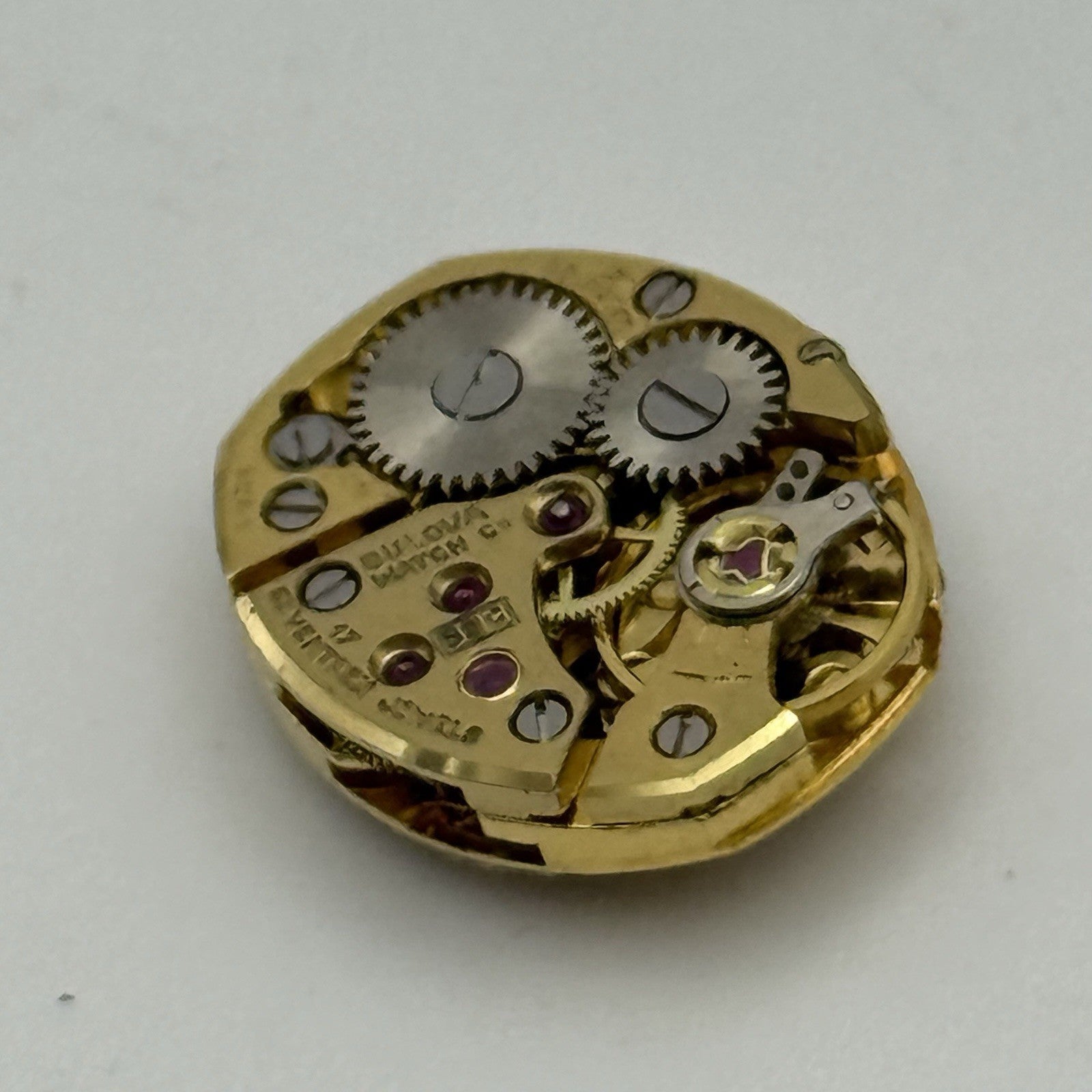 13mm Vintage Ladies Bulova 5BC Manual Wind Swiss Watch Movement PARTS REPAIR
