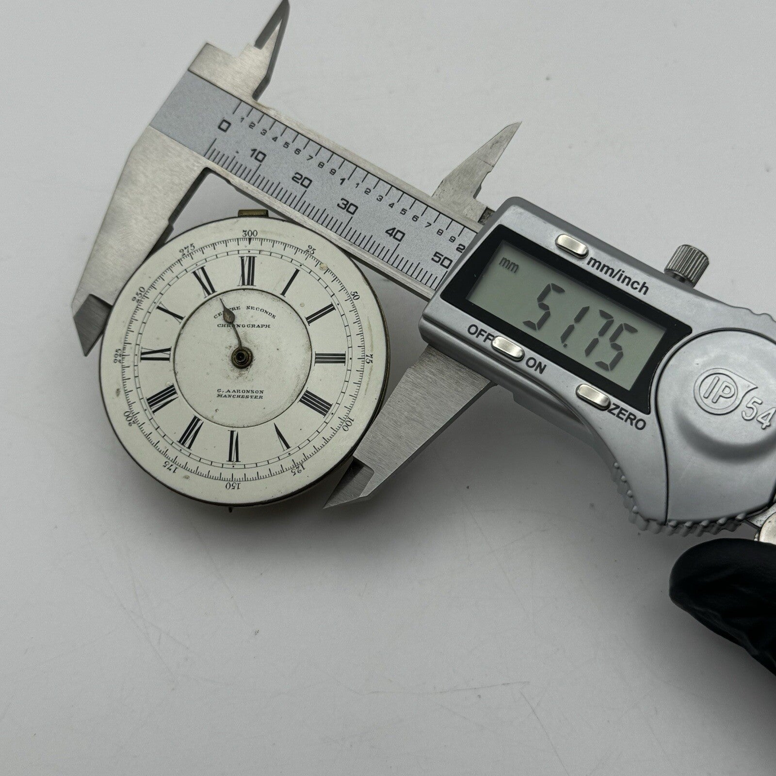 51.7mm Centre Seconds Chronograph Fusee Pocket Watch Movement FOR PARTS
