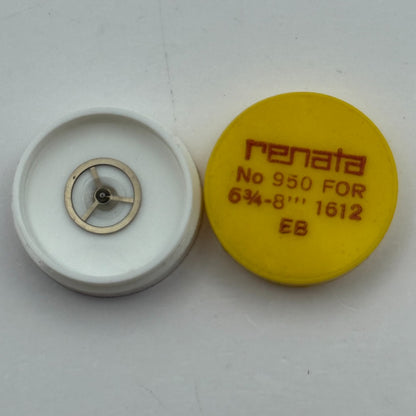 EB 1612 Balance Wheel Complete And Spring 6¾–8’’’ 950 Watch Movement Parts 