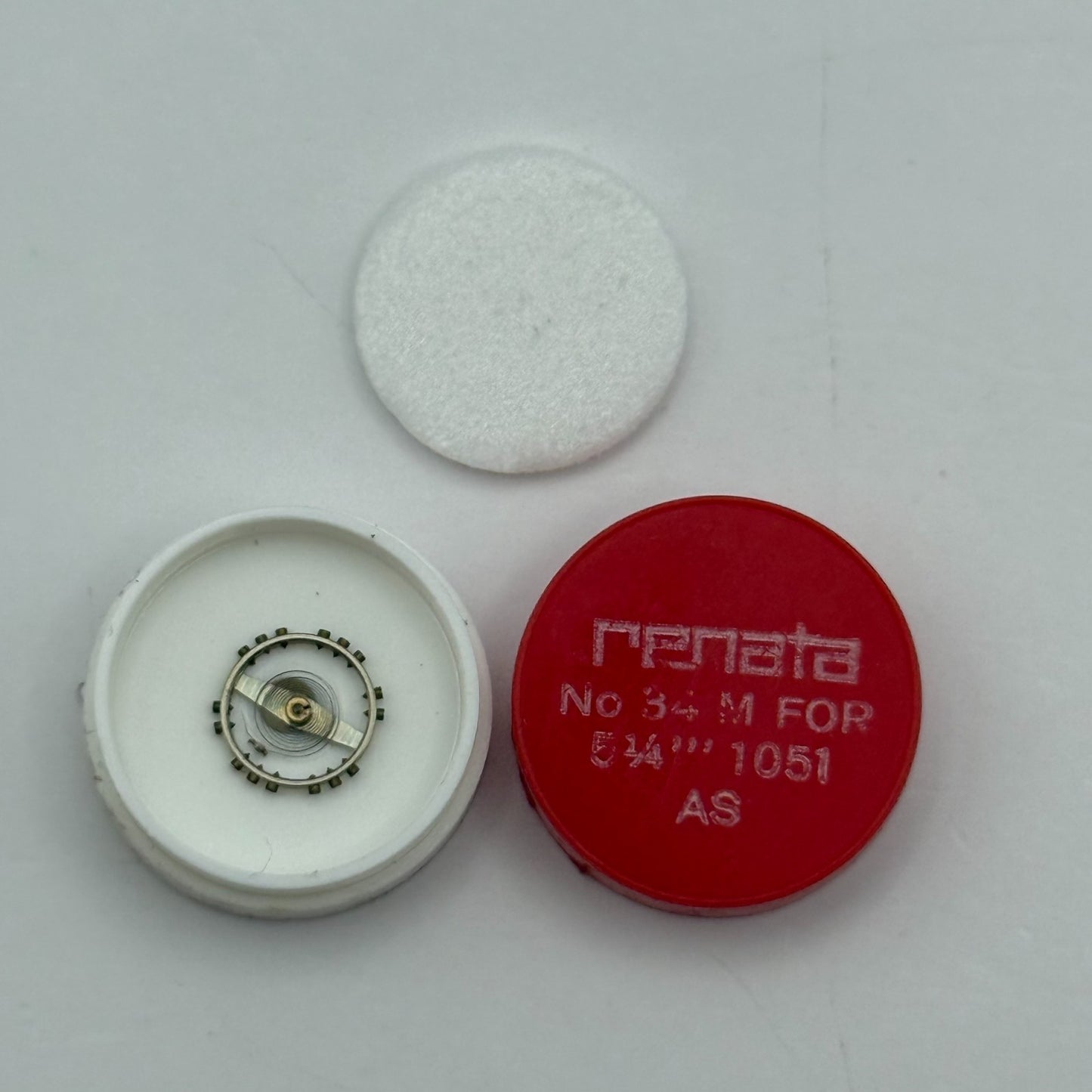 AS 1051 Balance Wheel Complete And Spring 5¼''' 34 M Watch Movement Parts NOS