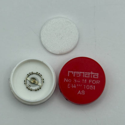 AS 1051 Balance Wheel Complete And Spring 5¼''' 34 M Watch Movement Parts NOS