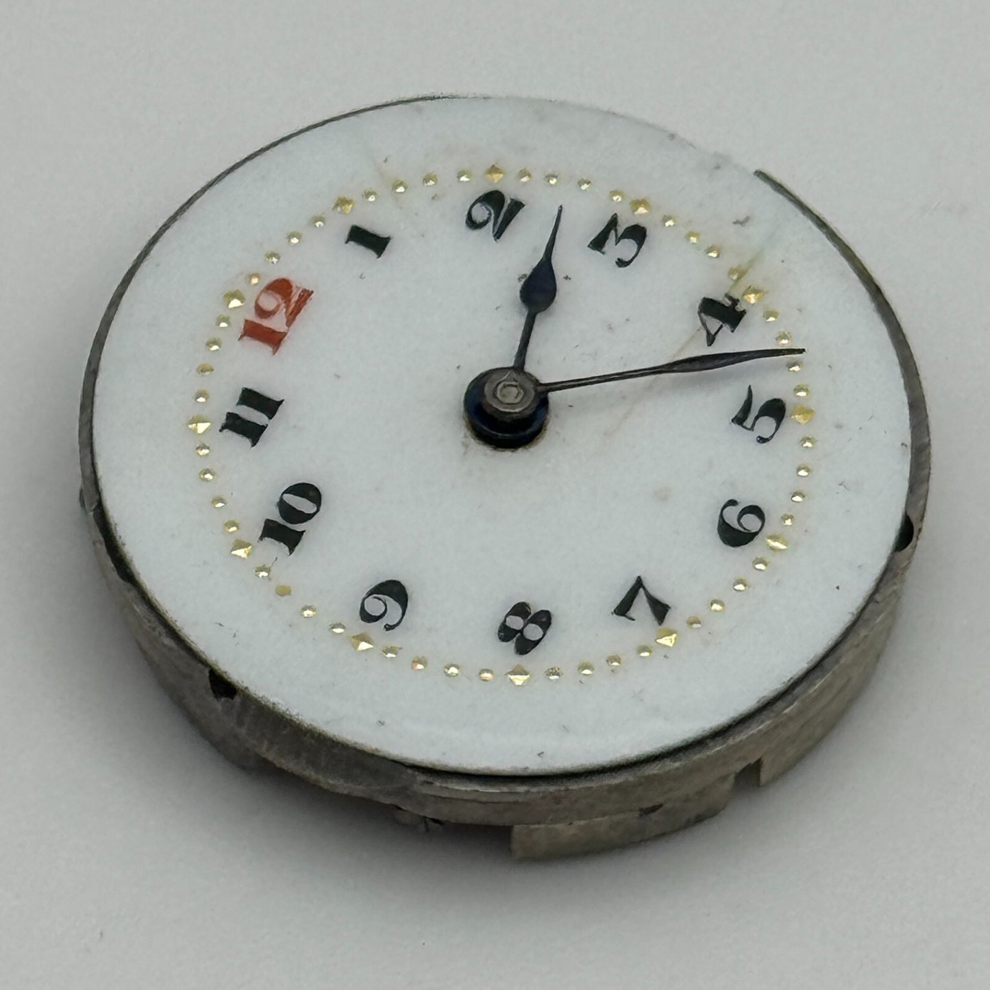 23.7mm 15 Jewels Swiss Porcelain Dial Trench Watch Movement Manual Wind PARTS