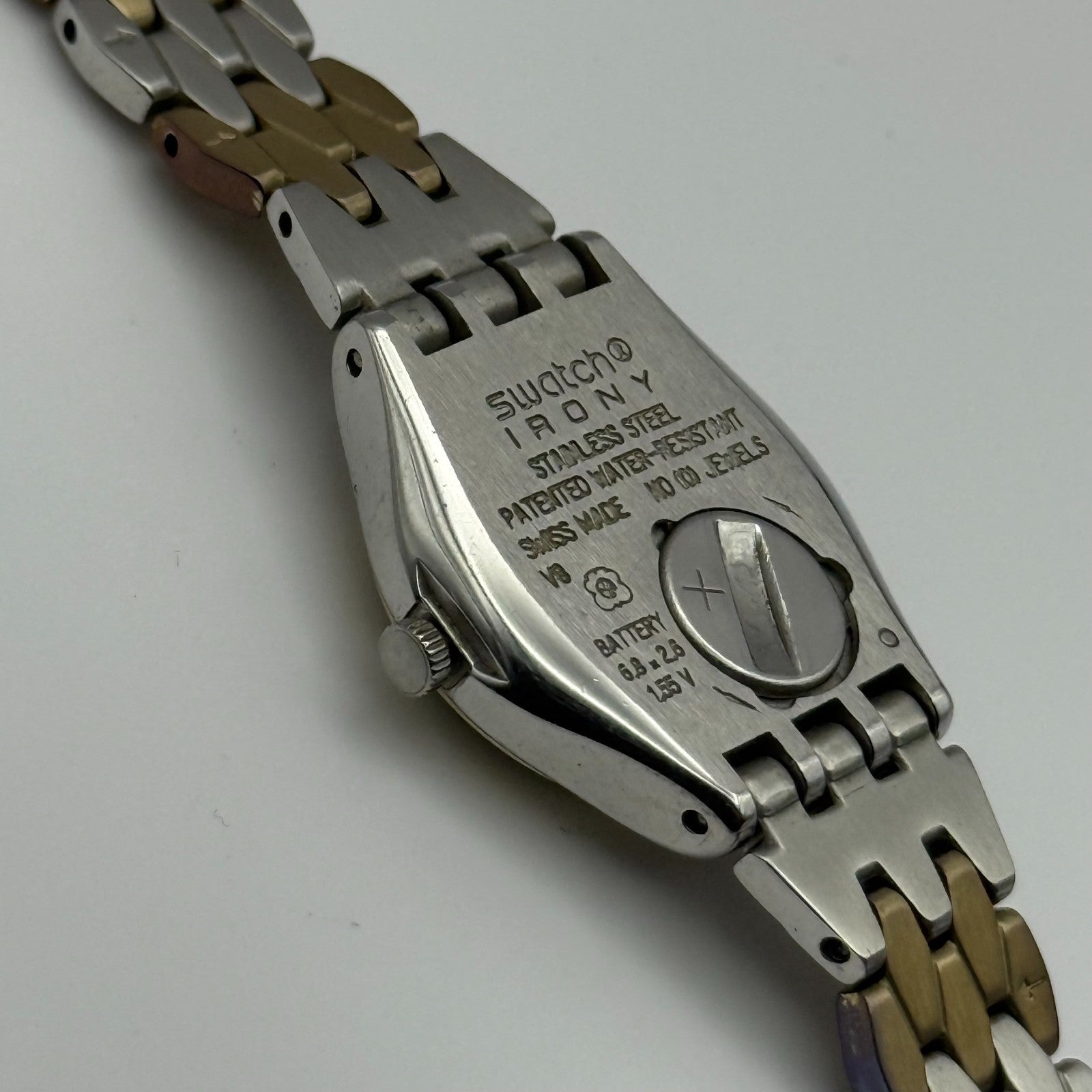 2007 Swatch Irony Ladies Quartz Watch Two-Tone Bracelet Swiss 24mm PARTS REPAIR