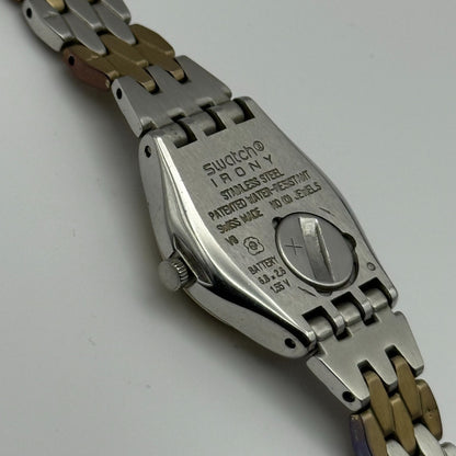 2007 Swatch Irony Ladies Quartz Watch Two-Tone Bracelet Swiss 24mm PARTS REPAIR