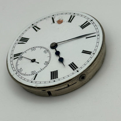 43mm Buren 7 Jewels Sub Seconds Swiss Vintage Hunter Pocket Watch Movement PARTS