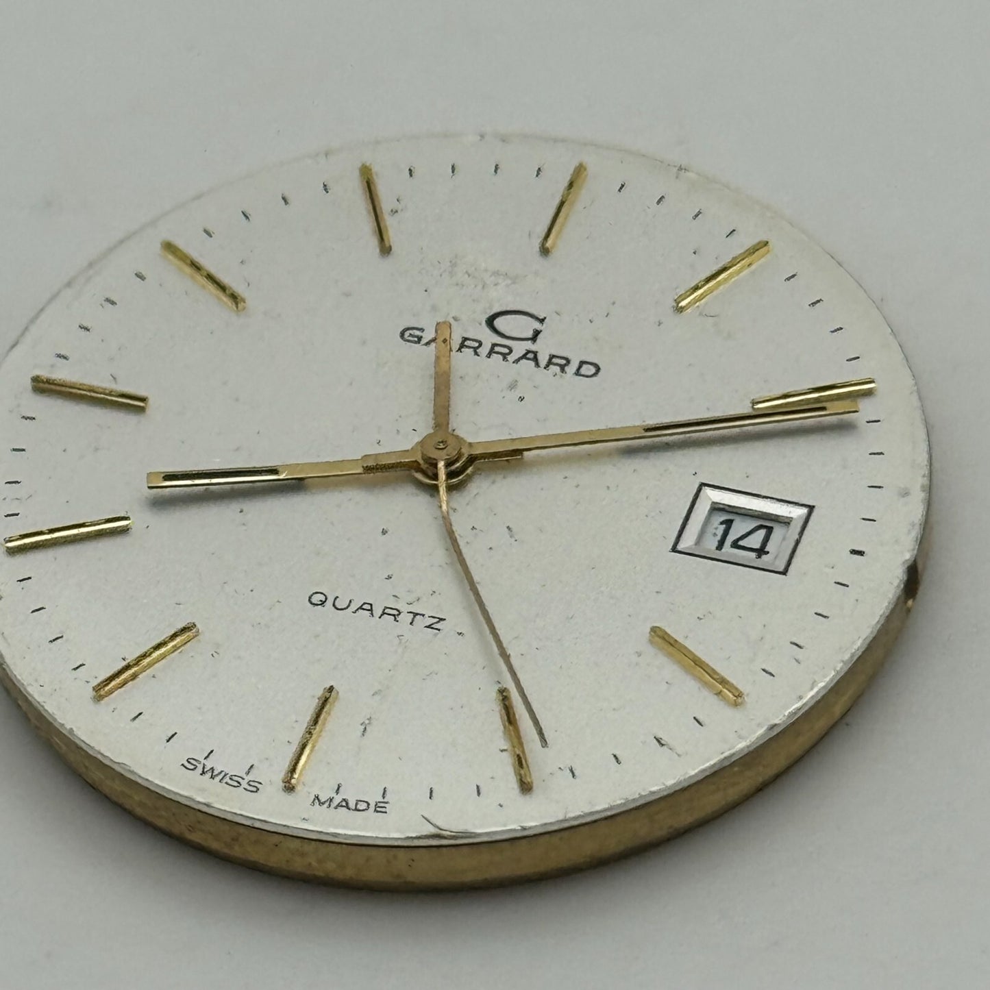31.5mm Men’s Garrard ETA 555.115 Quartz Watch Movement Vintage PARTS SPARES