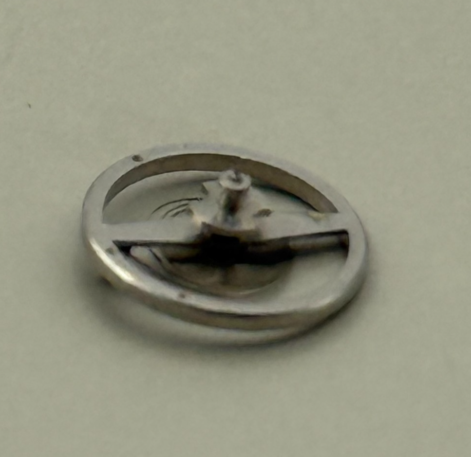 Cris 440 Balance Wheel Complete And Spring  6¾’’’ 974 M Watch Movement Parts NOS