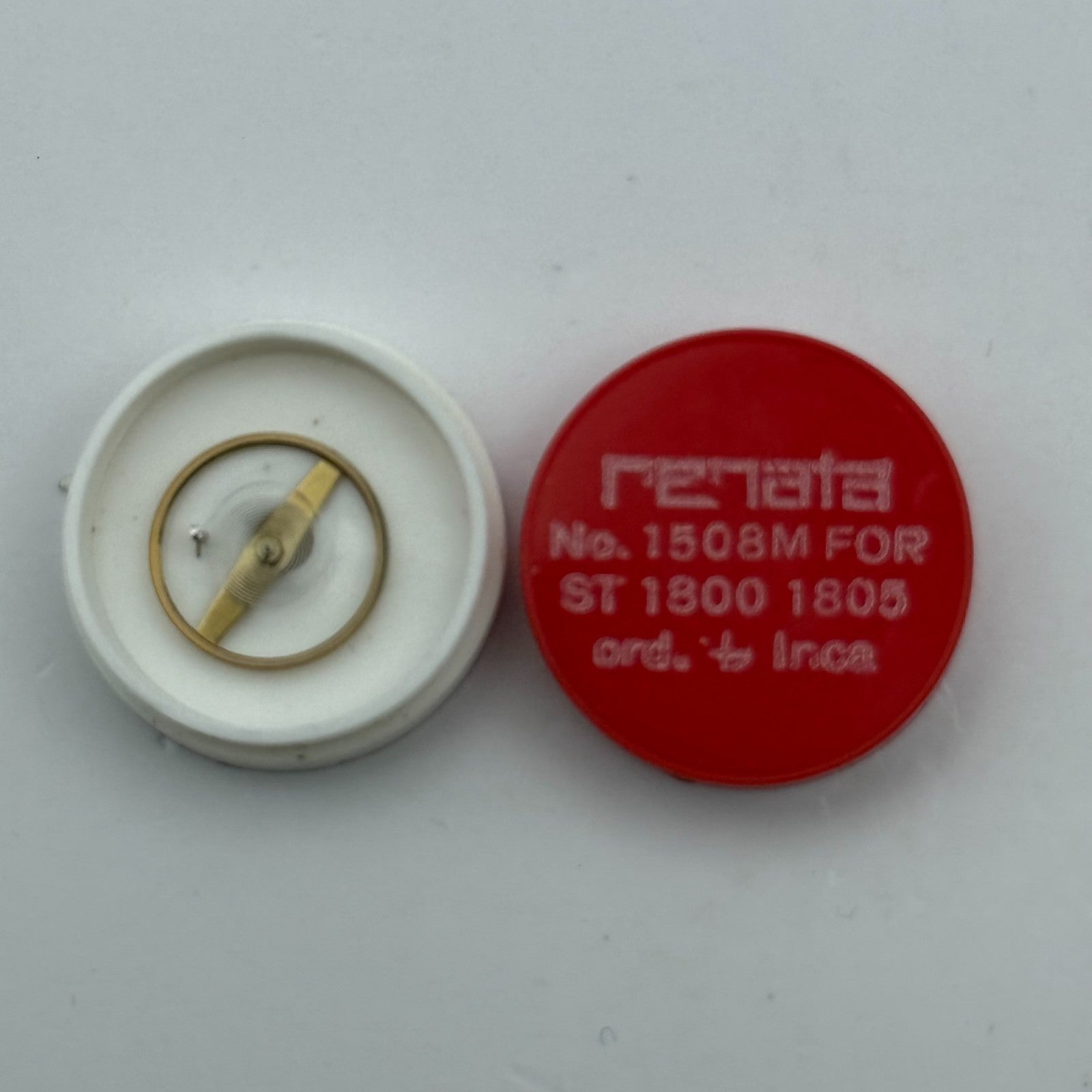 ST 1800 1805 Balance Wheel Complete And Spring Ord + Inca 1508 M Watch Parts NOS