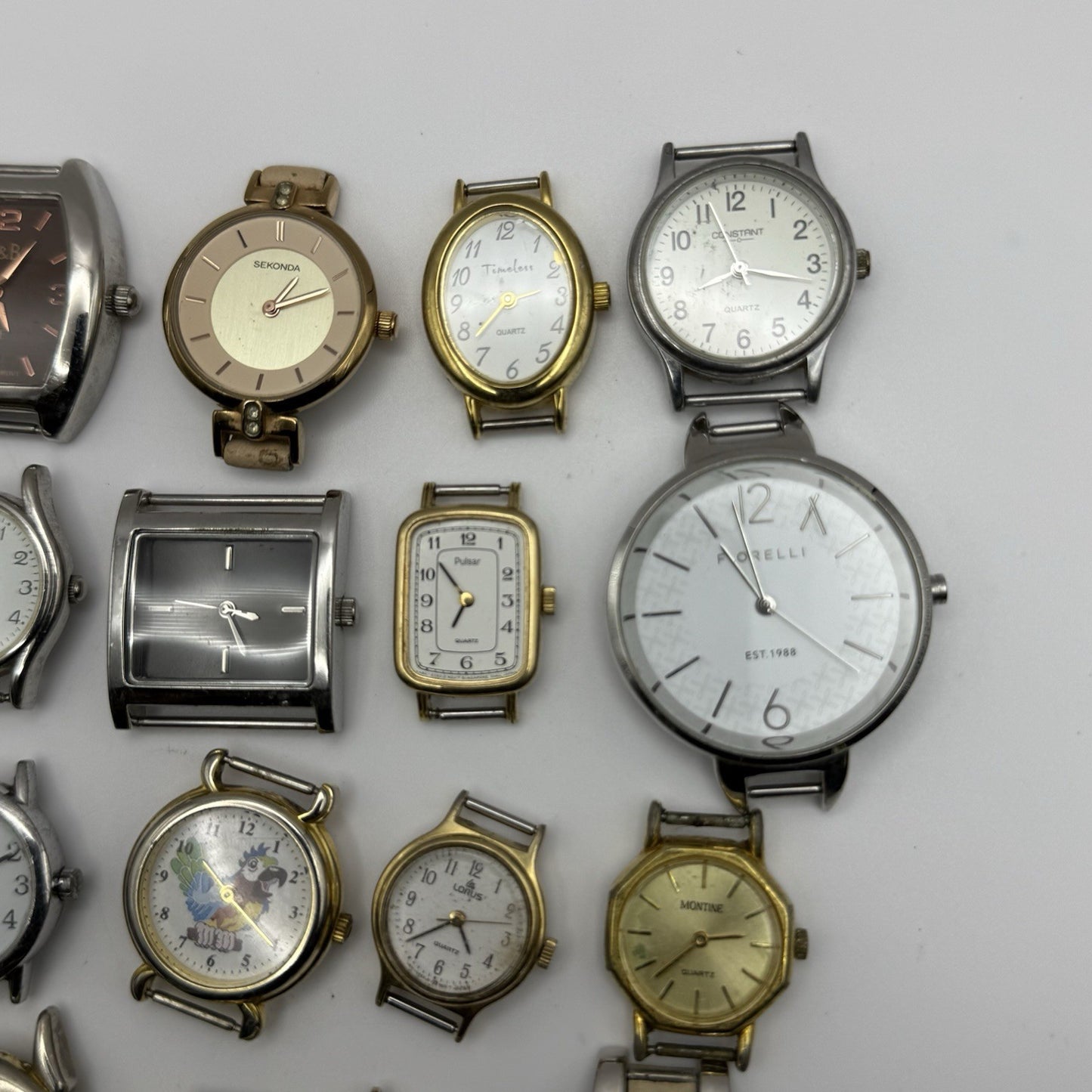 Bundle Of 16 Quartz Watches Modern / Vintage Untested Parts / Repair / Crafts
