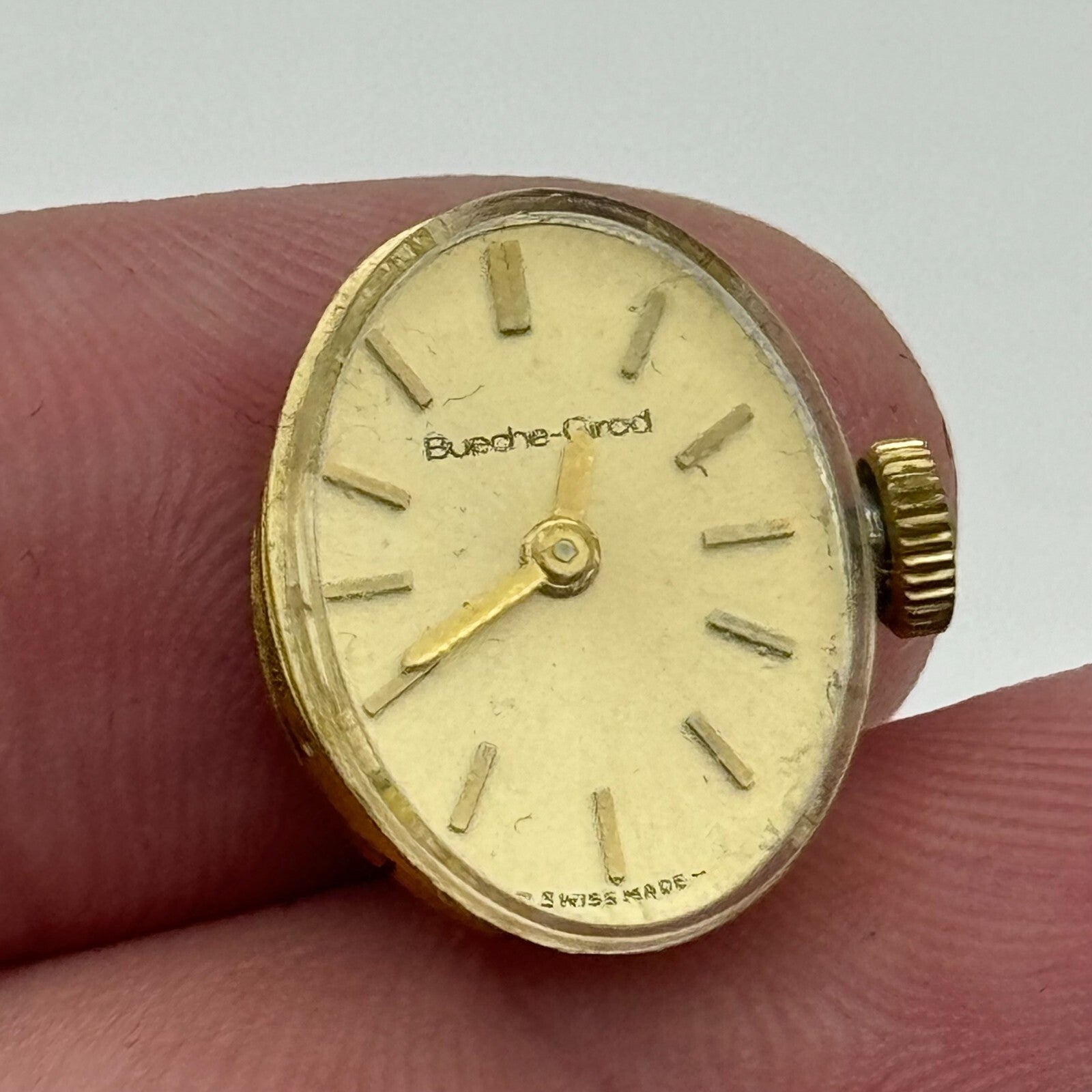 12.8mm Ladies Bueche Girod Manual Wind Swiss 17 Jewels Watch Movement PARTS