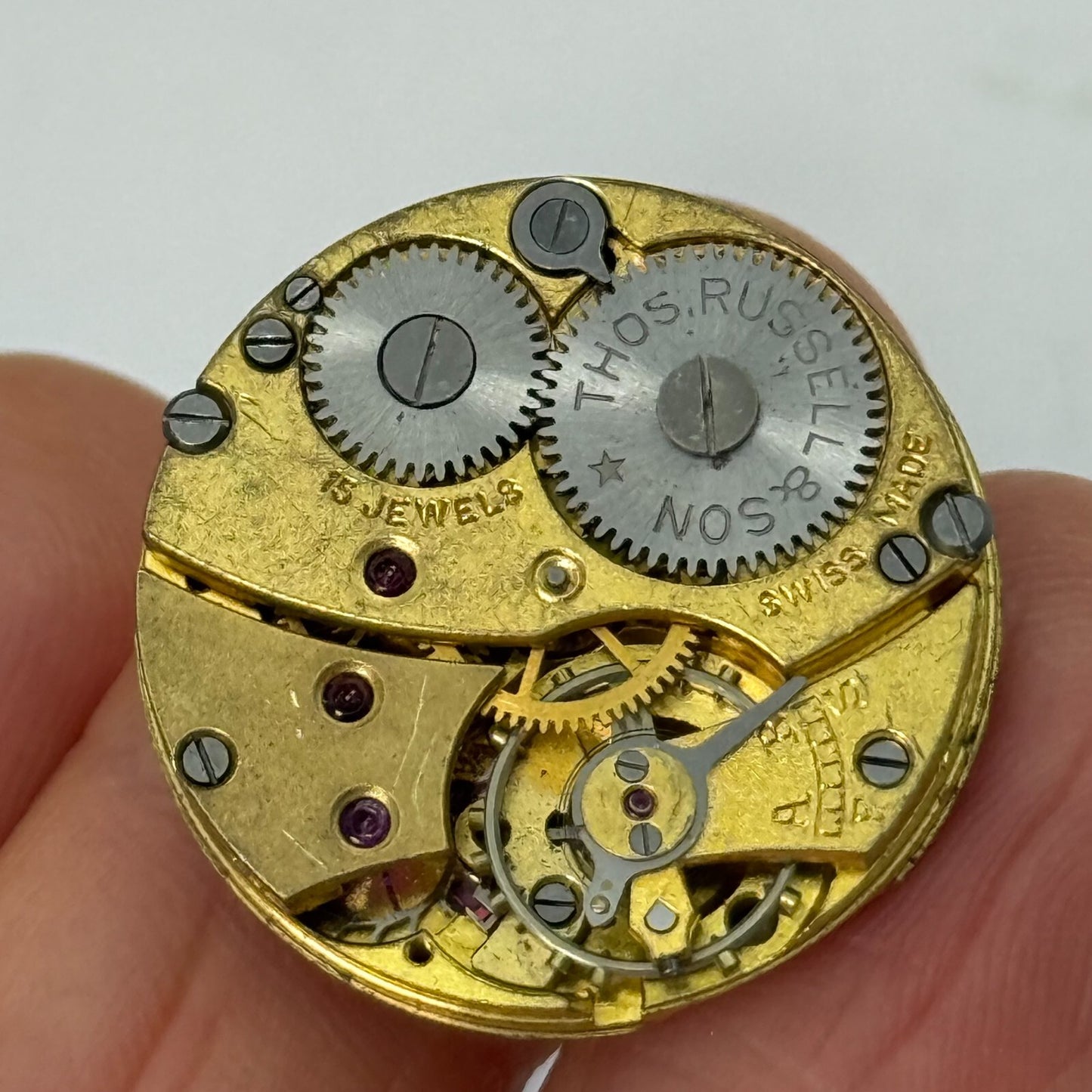 23.2mm Vintage Thomas Russell & Son Sub Second Manual Wind Watch Movement PARTS