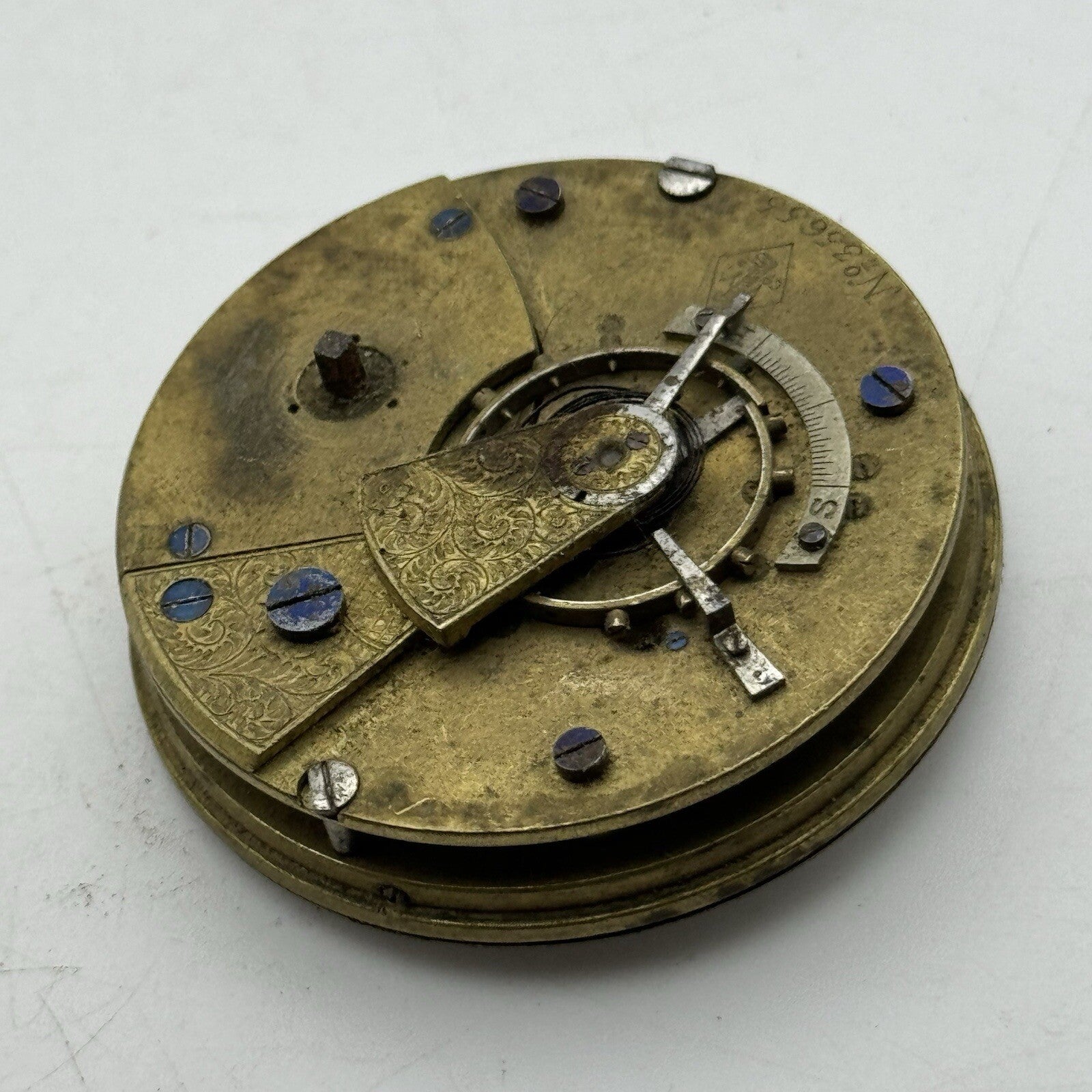 42.8mm Lancashire Watch Co Prescott Trademarked Pocket Watch Movement FOR PARTS