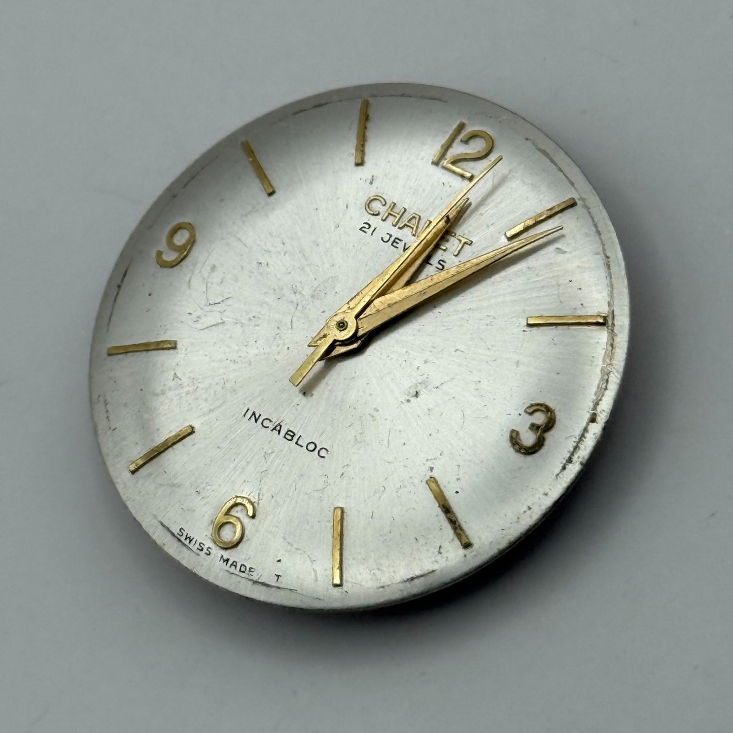 Helvetia 830 Watch Movement Chalet Manual Wind Vintage Swiss Parts Repair 25.8mm