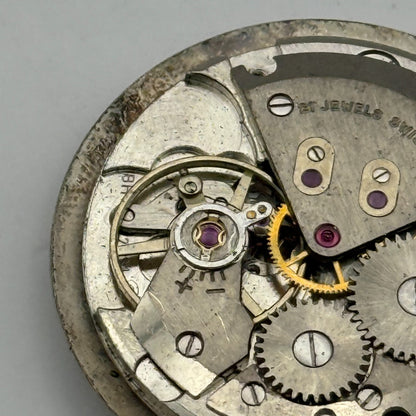 Avia ETA 2391 Watch Movement Manual Wind Vintage Swiss 17 Jewels Parts 25.7mm