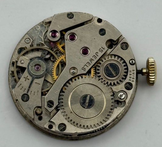 AS 1002 984 Watch Movement Avia Manual Wind Vintage Swiss Parts Repair 23.4mm