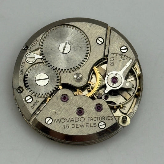 28.2mm Men's Vintage Movado 5935 Cal 125 Manual Wind Watch Movement PARTS REPAIR
