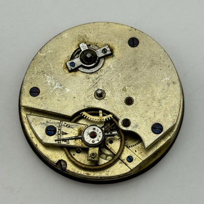 44mm Antique Key Wound Pocket Watch Movement Dial PARTS REPAIR SPARES