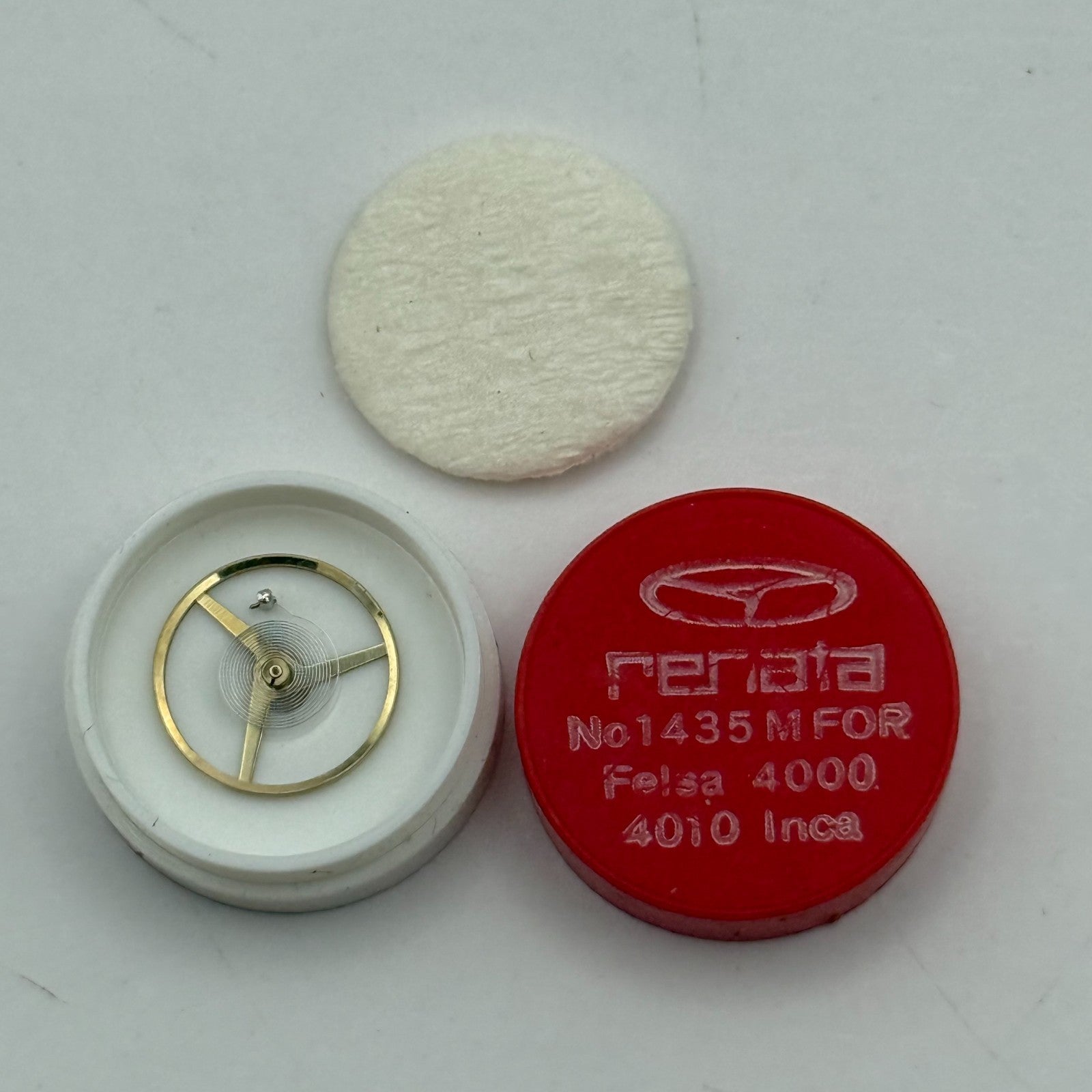 Felsa 4000 4010 Balance Wheel Complete And Spring 1435 M Watch Movement Parts 