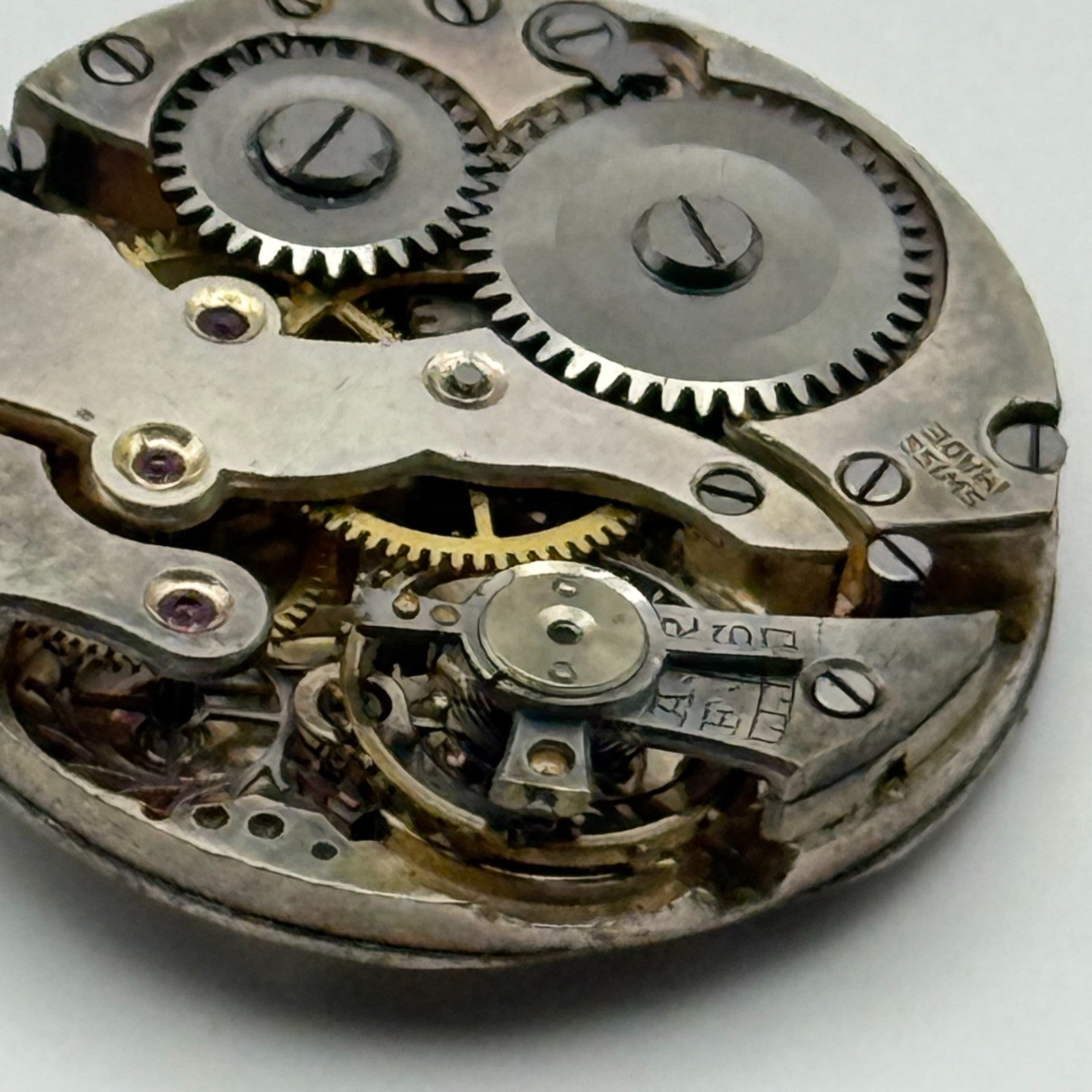 AS A Schild Swiss Watch Movement Manual Wind Vintage Parts Repair Spares 23.5mm