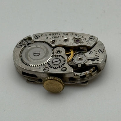 Lady Elgin Grade 535 Model 2 Watch Movement 1948 21/0s American Parts Repair