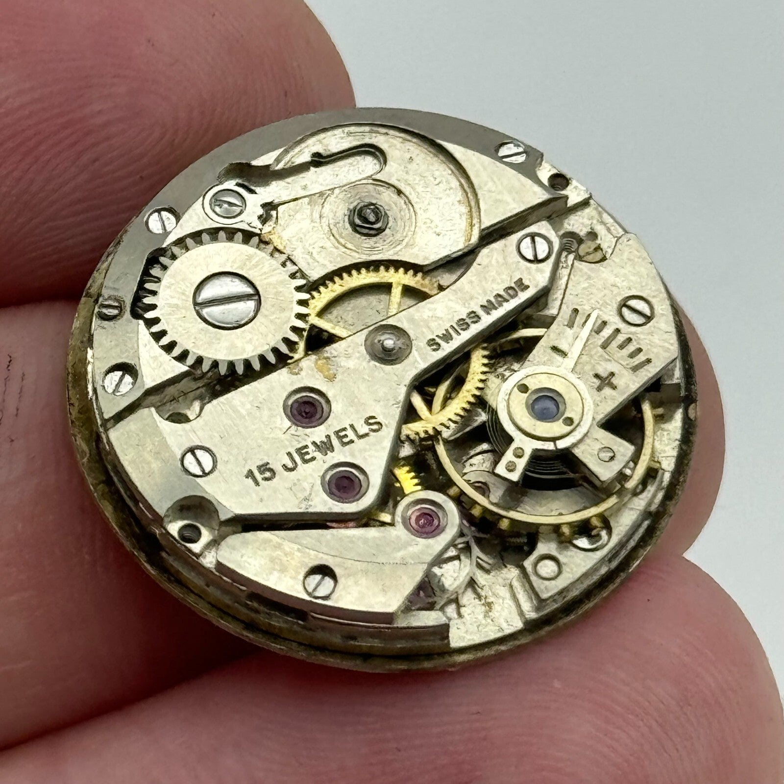 23.5mm Avia AS 1123 1124 Manual Wind 15 Jewels Swiss Watch Movement PARTS SPARES
