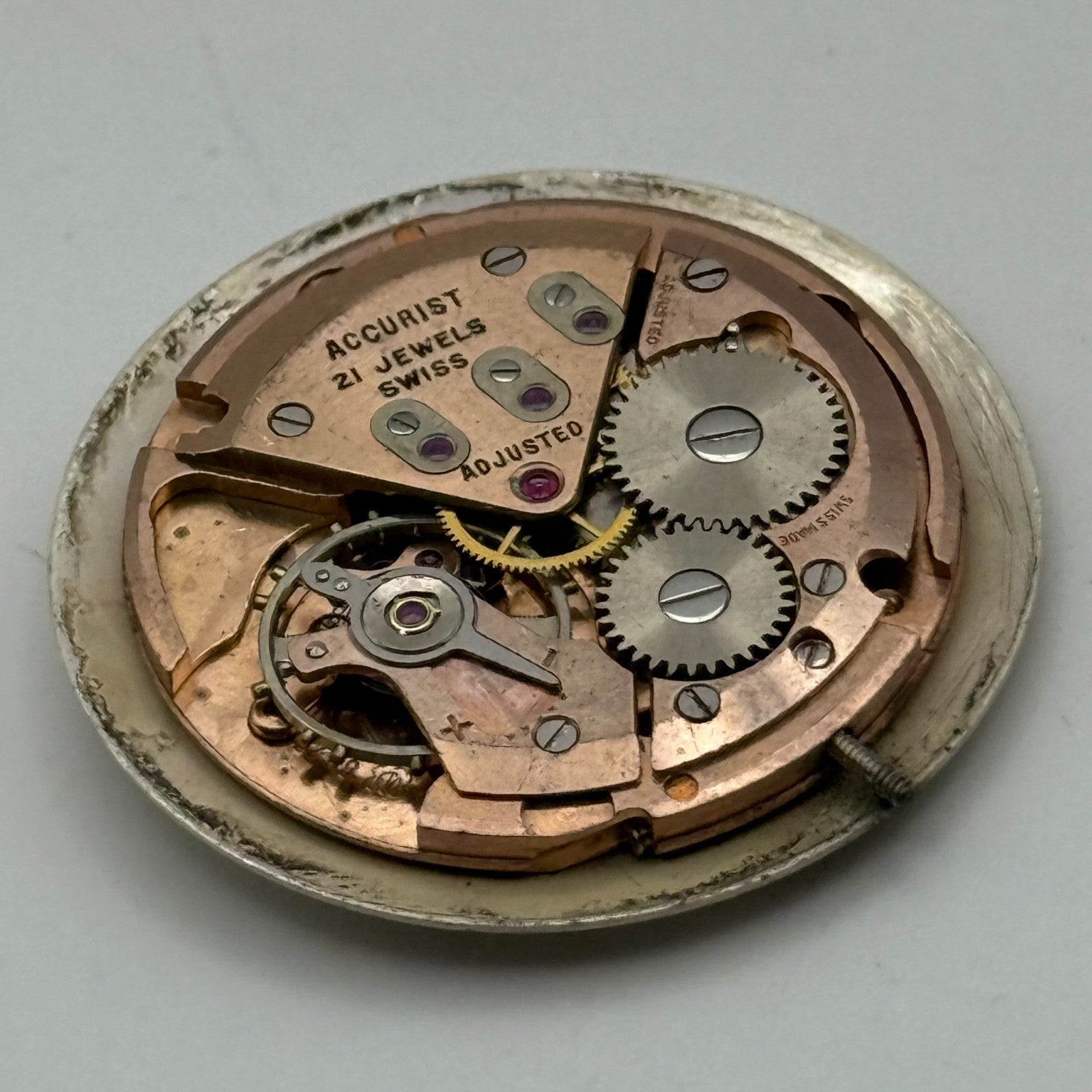 ETA 2409 Watch Movement Accurist Manual Wind Vintage Swiss Parts Repair 25.9mm