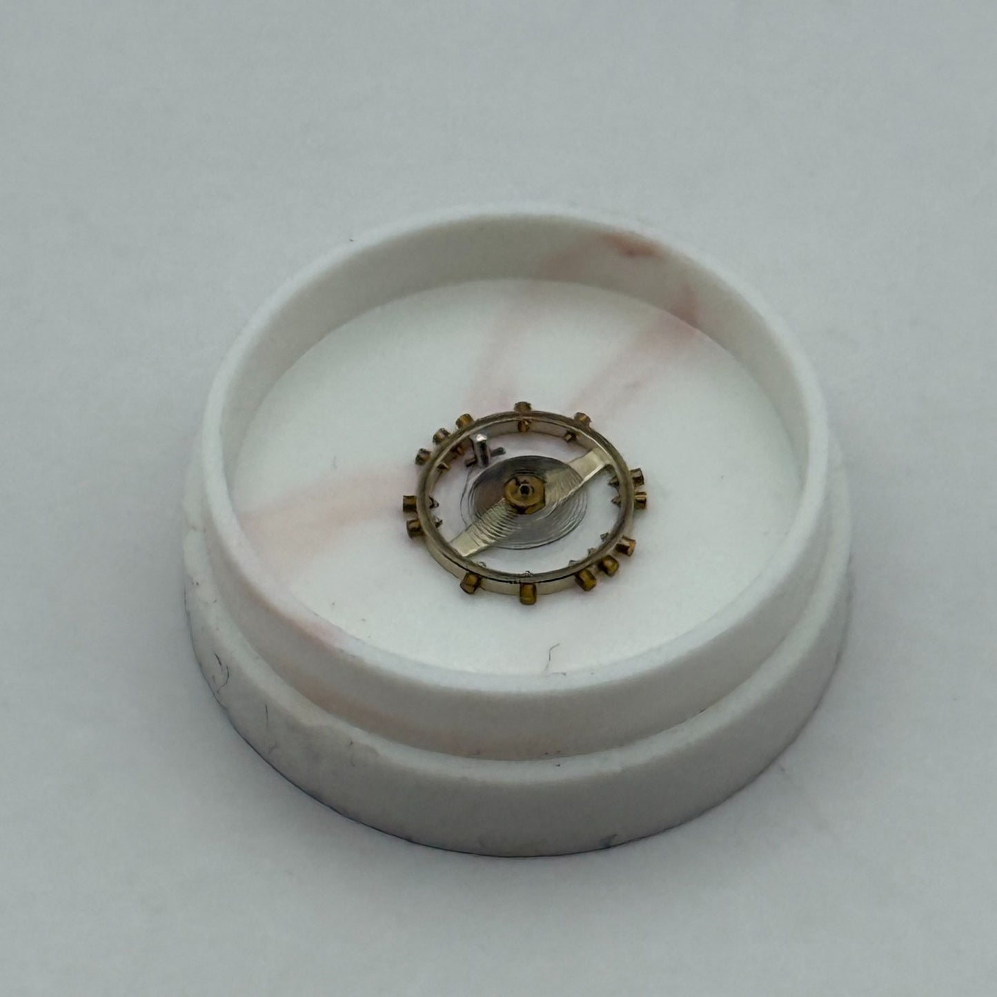 FHF 159 Balance Wheel Complete And Spring 3-10''' 190 M Watch Movement Parts NOS