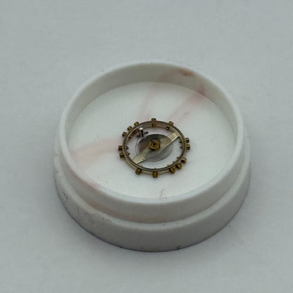 FHF 159 Balance Wheel Complete And Spring 3-10''' 190 M Watch Movement Parts NOS