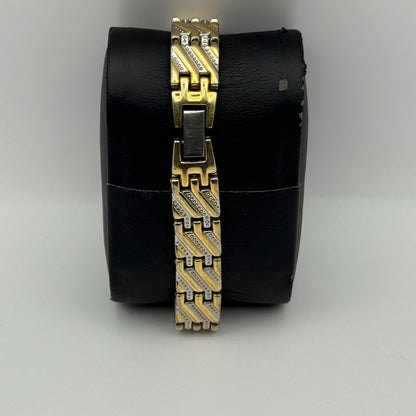 Clementine L. Ladies Quartz Watch MOP Dial Two Tone Bracelet Working 22mn