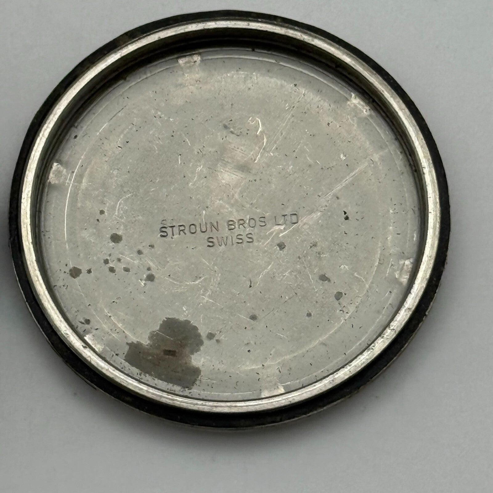 36mm Men’s Vintage Cronel Shock Protected Date Dial Swiss Watch PARTS REPAIR